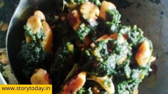 Jackfruit seeds with Ash Gourd Leaf, কঁঠালৰ গুটি আৰু কোমোৰা পাত খাৰ দিয়া - StoryToday.in